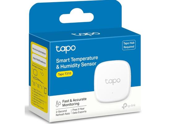 TP-Link Tapo T310 Smart Temperature and Humidity Sensor | Requires Tapo Hub | High-Accuracy Swiss-Made Sensor | Real-Time Notifications | Free Data Storage | Long-Lasting Performance